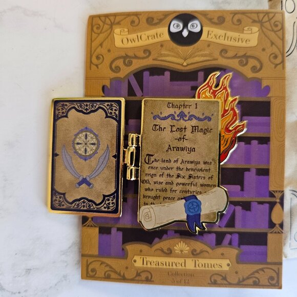 Owlcrate Treasured Tomes pin - We Hunt The Flame - Picture 2 of 2